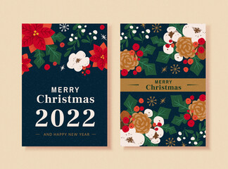 Vintage Christmas card template