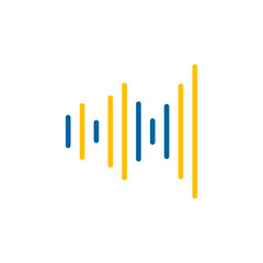 Equalizer, frequency vector icon. Audio signal