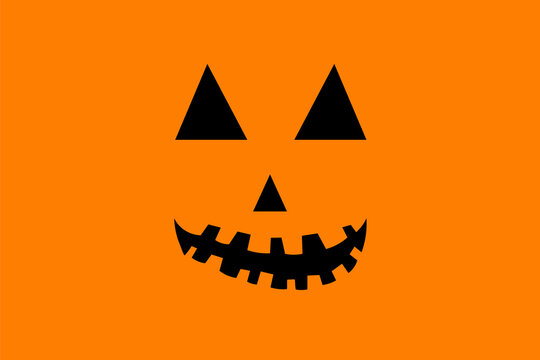 A face of a Halloween pumpkin
