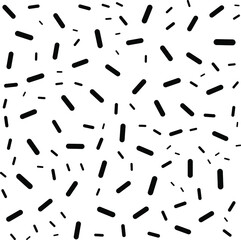 White and black geometric Memphis seamless pattern. Wrapping paper.