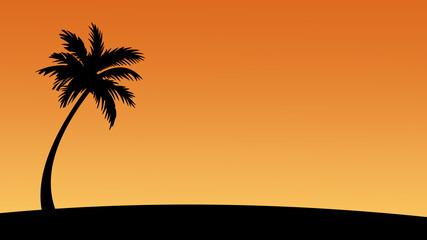 Fototapeta na wymiar palm(sunset)