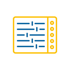 Mixing console vector flat icon