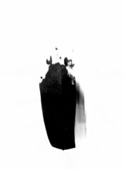 black brush paint abstrackt