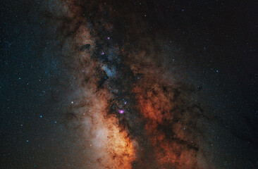 Milky Way Galaxy - astronomical overlay for photoshop, design and website. Beautiful bright...