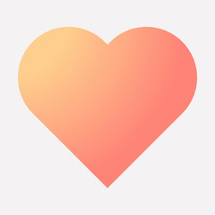 Colorful heart gradient element vector