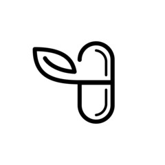 herbal capsule icon