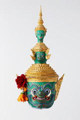 Tossakan mask khon traditional dance drama art of Thailand