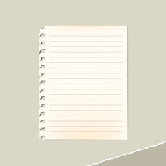 Old empty paper note social ads template vector