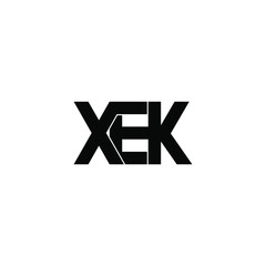 Obraz premium xek initial letter monogram logo design