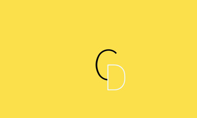 Fototapeta premium CD vector is a simple vector with a simple design and yellow background with black and white color.