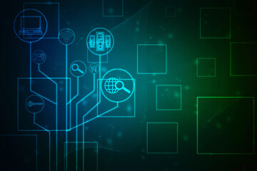 Binary Code Background, Digital Abstract technology background, Big data digital binary code, Internet Data Communication and Transfer background, Futuristic information technology concept