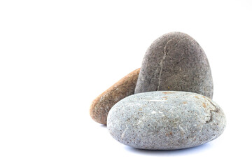 Stone pebbles podium or platform for cosmetic product