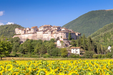 View of Castel San Felice is a fraction of the municipality of Sant`Anatolia di Narco, in the province of Perugia