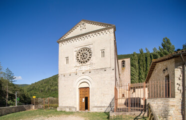 Fototapeta na wymiar Castel San Felice , Umbria, Abbey of San Felice e Mauro