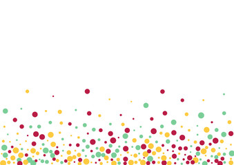 Orange Polka Top Vector White  Background. Happy