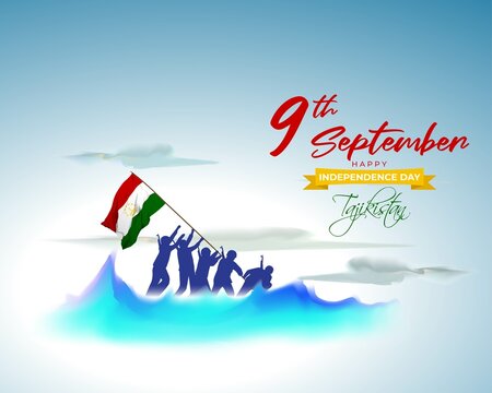 vector illustration for happy independence day Tajikistan-9 September