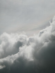 Dark clouds on a sunny summer sky