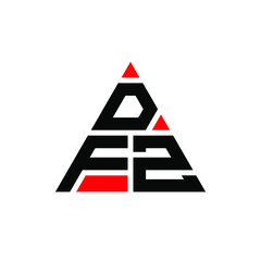 DFZ triangle letter logo design with triangle shape. DFZ triangle logo design monogram. DFZ triangle vector logo template with red color. DFZ triangular logo Simple, Elegant, and Luxurious Logo. DFZ 