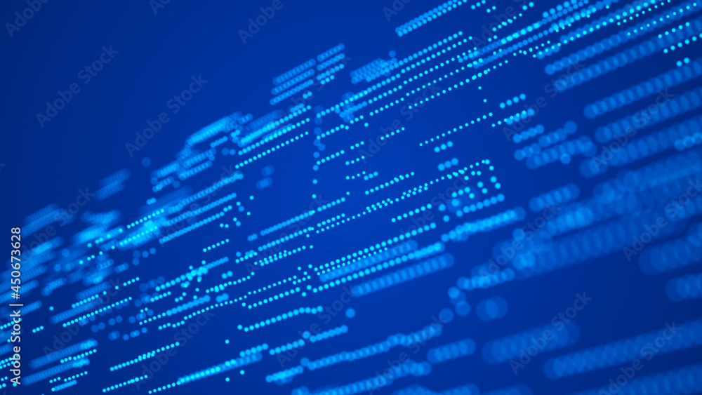 Poster abstract digital background science technology networks big data link 3d rendering.
