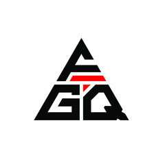 FGQ triangle letter logo design with triangle shape. FGQ triangle logo design monogram. FGQ triangle vector logo template with red color. FGQ triangular logo Simple, Elegant, and Luxurious Logo. FGQ 