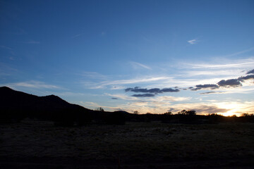 sunset in the mountains