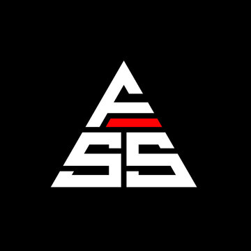 FSS triangle letter logo design with triangle shape. FSS triangle logo design monogram. FSS triangle vector logo template with red color. FSS triangular logo Simple, Elegant, and Luxurious Logo. FSS 