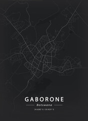 Map of Gaborone, Botswana