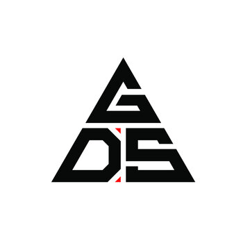 GDS triangle letter logo design with triangle shape. GDS triangle logo design monogram. GDS triangle vector logo template with red color. GDS triangular logo Simple, Elegant, and Luxurious Logo. GDS 