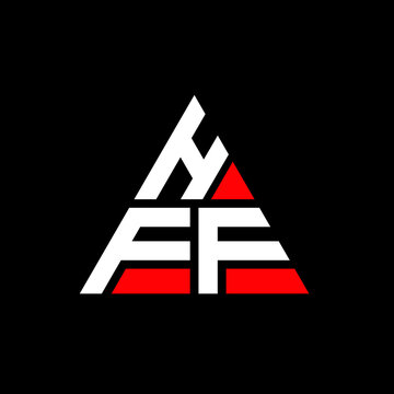 HFF triangle letter logo design with triangle shape. HFF triangle logo design monogram. HFF triangle vector logo template with red color. HFF triangular logo Simple, Elegant, and Luxurious Logo. HFF 