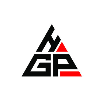 HGP triangle letter logo design with triangle shape. HGP triangle logo design monogram. HGP triangle vector logo template with red color. HGP triangular logo Simple, Elegant, and Luxurious Logo. HGP 