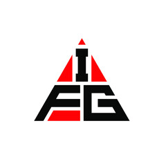 IFG triangle letter logo design with triangle shape. IFG triangle logo design monogram. IFG triangle vector logo template with red color. IFG triangular logo Simple, Elegant, and Luxurious Logo. IFG 