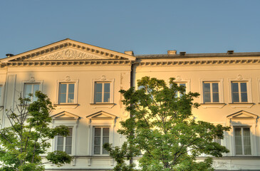 Fototapeta na wymiar Warsaw, Landmarks on Nowy Swiat street, HDR Image
