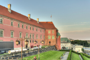 Warsaw, Landmarks on Nowy Swiat street, HDR Image