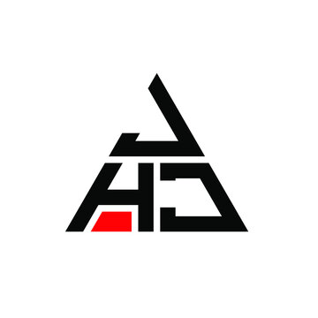 JHJ triangle letter logo design with triangle shape. JHJ triangle logo design monogram. JHJ triangle vector logo template with red color. JHJ triangular logo Simple, Elegant, and Luxurious Logo. JHJ 