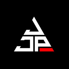 JJP triangle letter logo design with triangle shape. JJP triangle logo design monogram. JJP triangle vector logo template with red color. JJP triangular logo Simple, Elegant, and Luxurious Logo. JJP 
