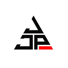 JJP triangle letter logo design with triangle shape. JJP triangle logo design monogram. JJP triangle vector logo template with red color. JJP triangular logo Simple, Elegant, and Luxurious Logo. JJP 
