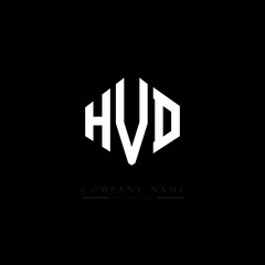 HVD letter logo design with polygon shape. HVD polygon logo monogram. HVD cube logo design. HVD hexagon vector logo template white and black colors. HVD monogram, HVD business and real estate logo. 