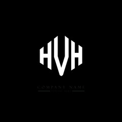 HVH letter logo design with polygon shape. HVH polygon logo monogram. HVH cube logo design. HVH hexagon vector logo template white and black colors. HVH monogram, HVH business and real estate logo. 