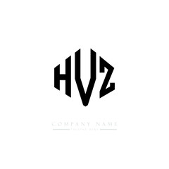 HVZ letter logo design with polygon shape. HVZ polygon logo monogram. HVZ cube logo design. HVZ hexagon vector logo template white and black colors. HVZ monogram, HVZ business and real estate logo. 