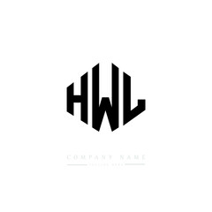 HWL letter logo design with polygon shape. HWL polygon logo monogram. HWL cube logo design. HWL hexagon vector logo template white and black colors. HWL monogram, HWL business and real estate logo. 