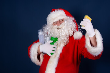 Santa Claus works as a cleaner.