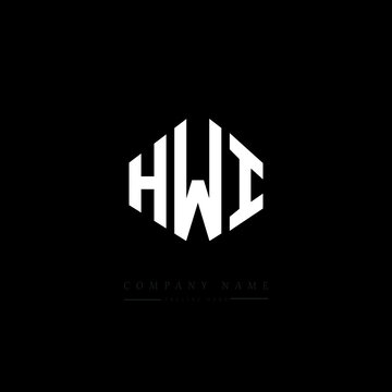 HWI letter logo design with polygon shape. HWI polygon logo monogram. HWI cube logo design. HWI hexagon vector logo template white and black colors. HWI monogram, HWI business and real estate logo. 
