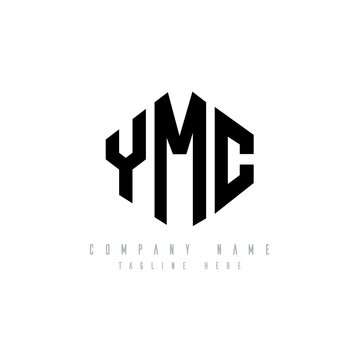 YMC letter logo design with polygon shape. YMC polygon logo monogram. YMC cube logo design. YMC hexagon vector logo template white and black colors. YMC monogram, YMC business and real estate logo. 