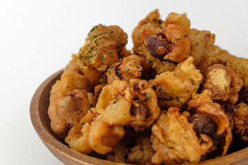 Fried Chicken Gizzard on a white background