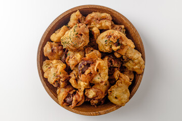 Fried Chicken Gizzard on a white background