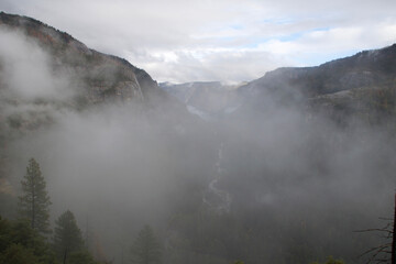 Fototapeta premium fog over the mountains