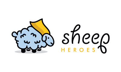 Very interesting superhero sheep illustration