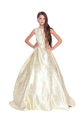 Fototapeta premium portrait of beautiful woman wearing dress