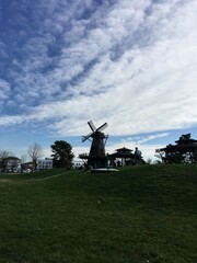 dutch windmill in the country