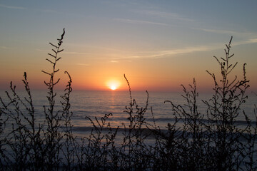 Fototapeta premium sunset on the lake